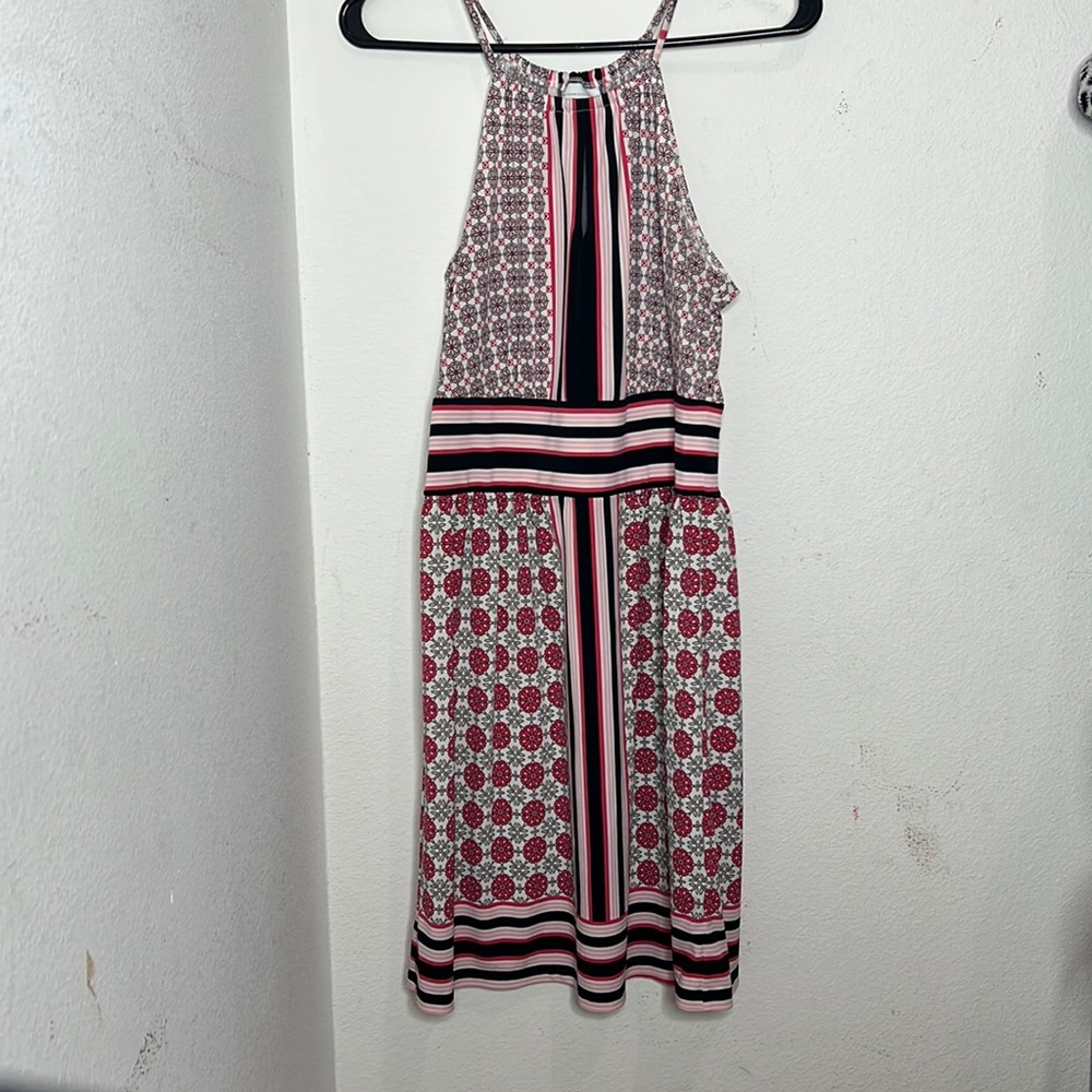New York & Company Small Pink/Black Dress